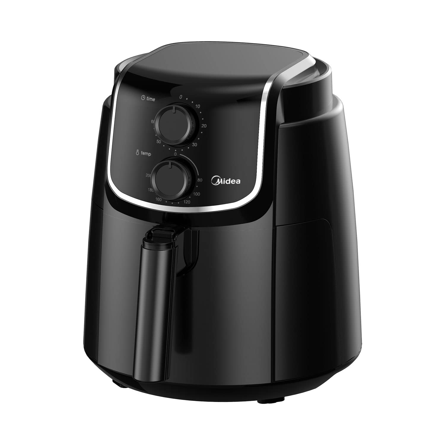 Midea 11L Dual Zone Air Fryer Oven with Wi-Fi & Alexa - 2 Independent Drawers, Visible Window, 10-in-1 Functions, Max Crisp Technology, Smart Sync Finish, Oil-Free Cooking, 2400W (Black/Rose Gold)