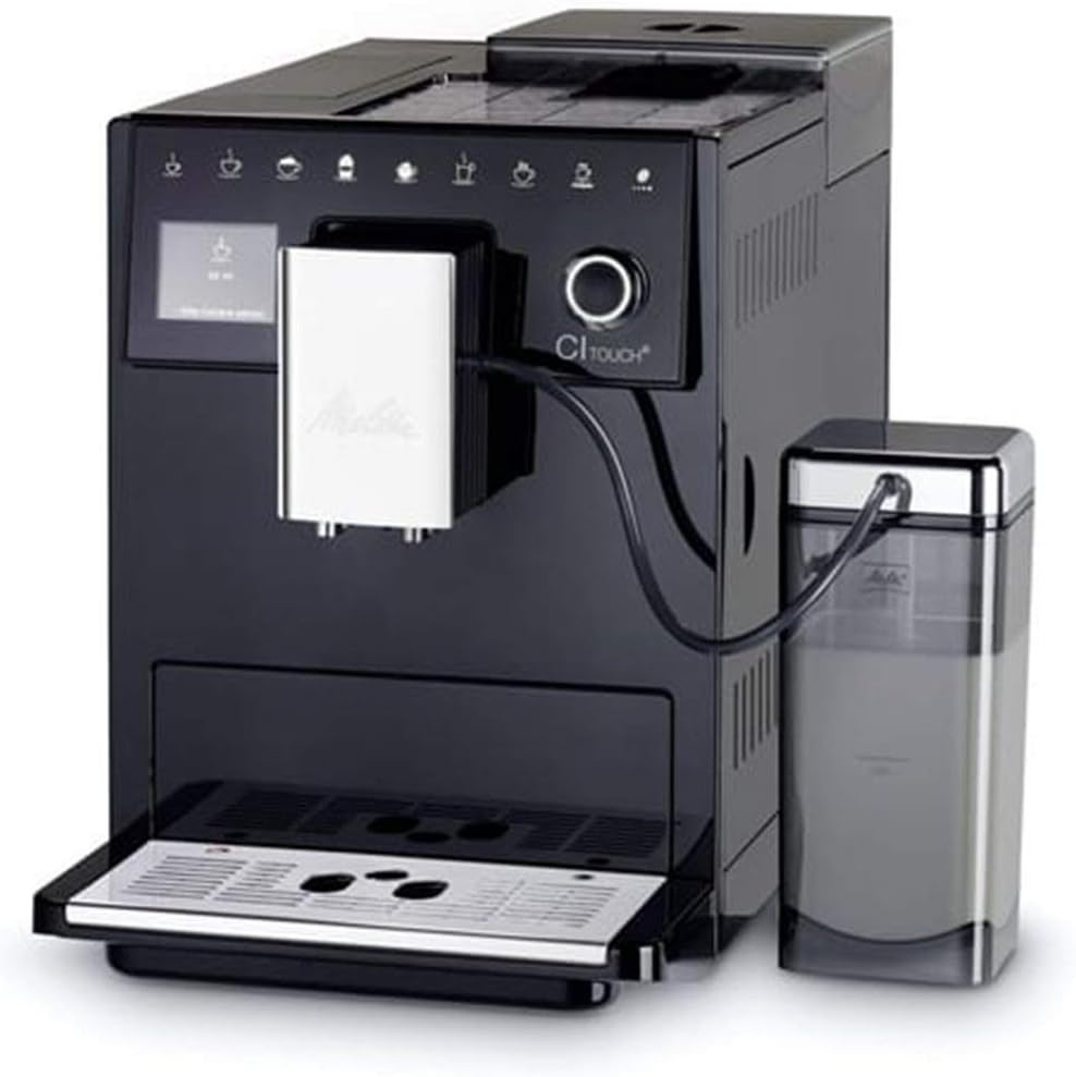 Melitta CI TOUCH F630-102 Compact Bean to Cup Coffee Machine for Office or Home, Stainless Steel, 1400 W, 1.8 Litres, Black