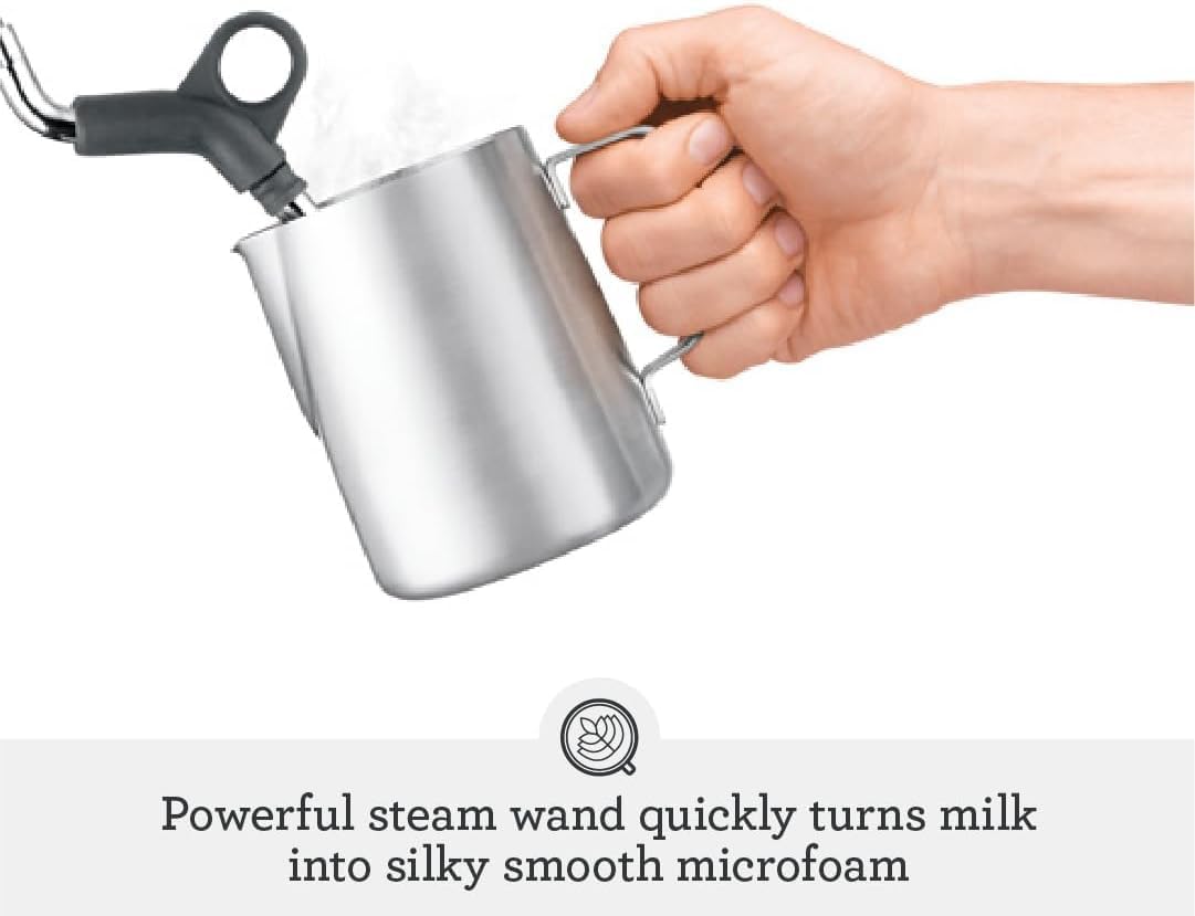 Sage - The Duo-Temp Pro - Bean to Cup Coffee Machine with Milk Frother - Precise Espresso-Extraction 1600 W - Easy to Use Manual Espresso Machine - Portafilter and Milk Jug - Brushed Stainless Steel