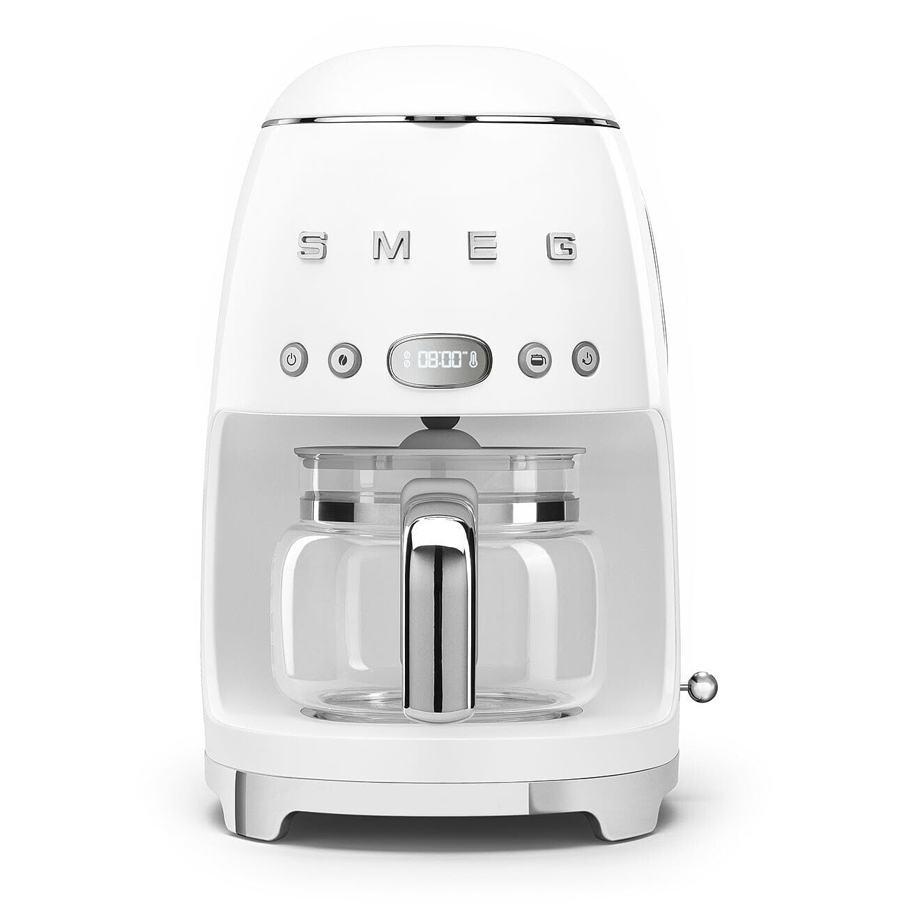 Smeg 50's Retro Style Aesthetic Drip Coffee Machine with 10 Cup Glass Carafe, Auto Start Feature, Keep Warm Plate, and Two Coffee Strength Settings (Pastel Blue)