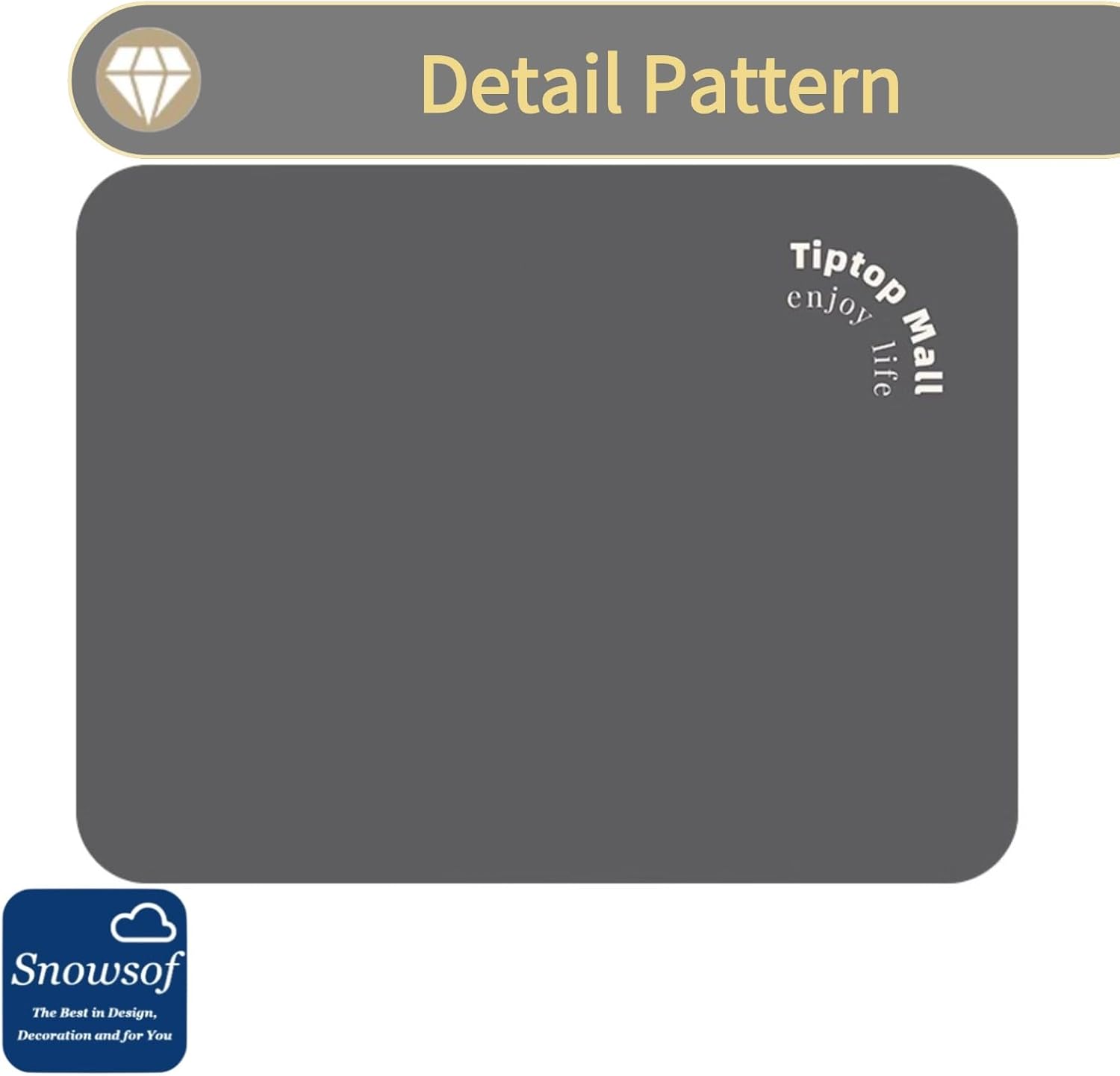 Dish Drying Mat - Cream Style, Absorbent Countertop Mat for Coffee Maker, Expresso Machine, Kitchen Use (Gray,20''×32'')
