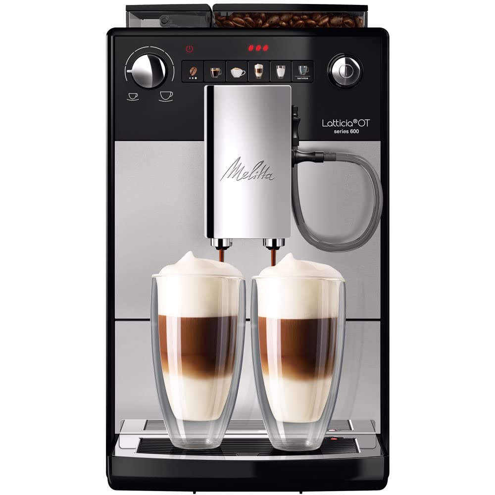 Melitta Bean-to-Cup Coffee Machine, Latticia OT, Colour: Frosted Black, F300-100