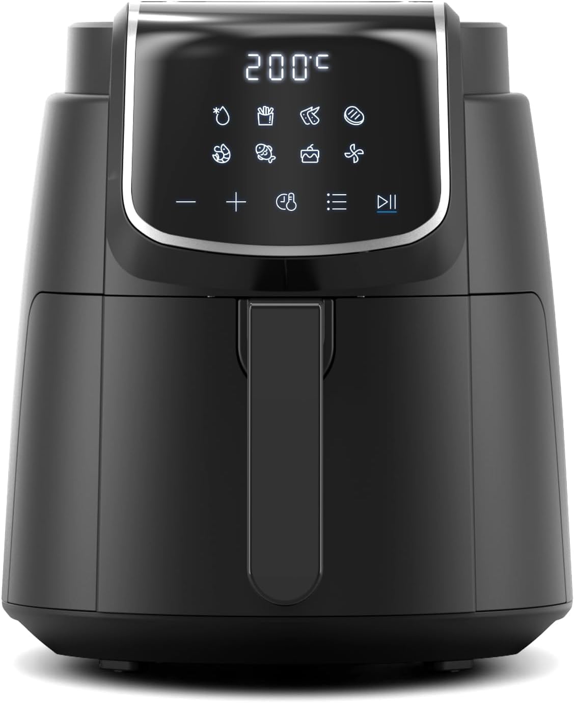 Midea Large Air Fryer with See-Thru Window, 8.5 L, 8-in-1, Heatexpress Rapid Air Technology, Uses No Oil, Max Crisp, Non-Stick, Flexible Heating +1 Minute Button, Dishwasher Safe, Black