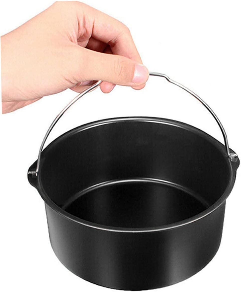 Toyvian 1 Set Air Fryer Accessories Set Black Cooking Kit with Cake Pan Pizza Pan and Grill Rack for Versatile Home Cooking and Barbecue Parties