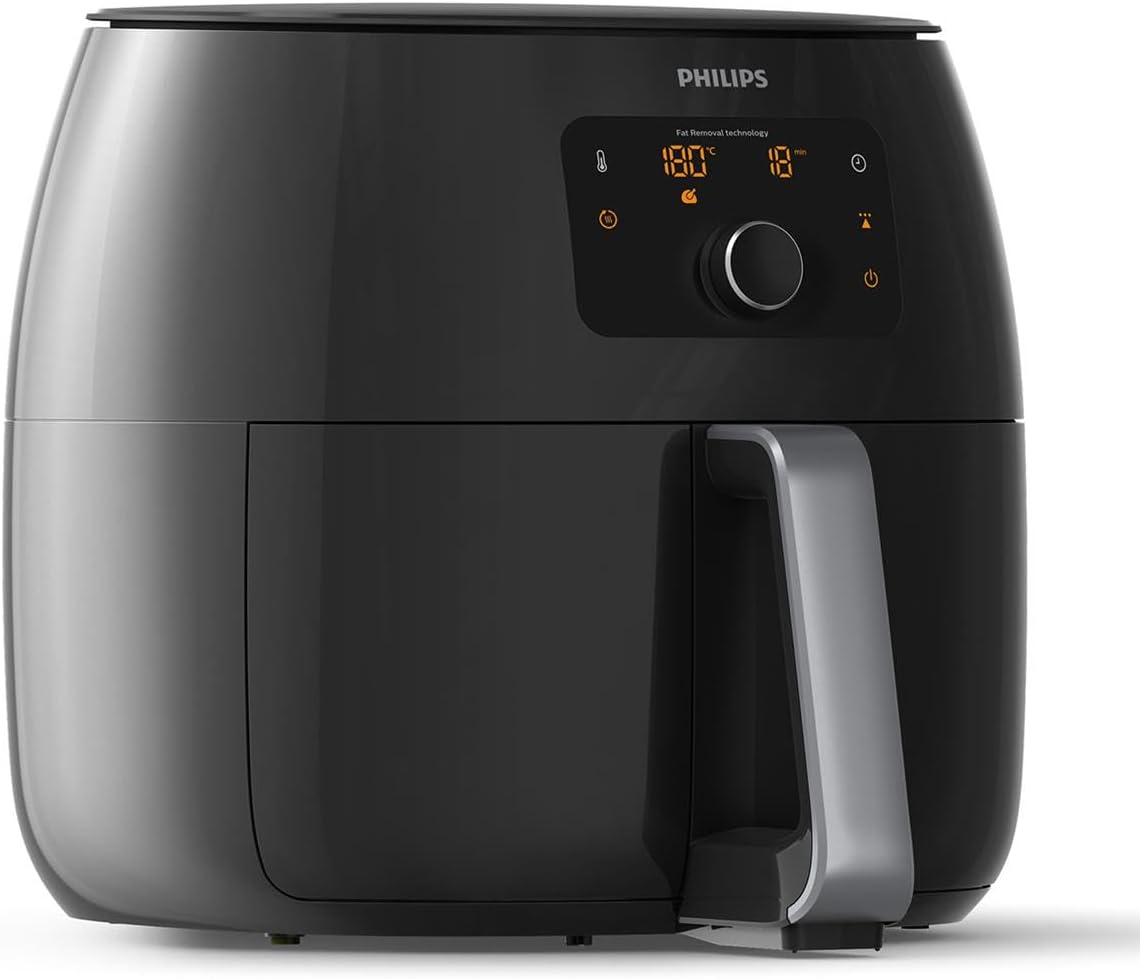 Philips Viva Collection Airfryer XXL with Fat Removal Technology, 2225W, Extra Large Size For Entire Family - HD9650/99, 1.4 KG Capacity, 2225 Watt, Black