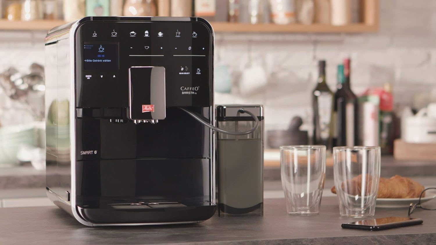 Melitta Bean to Cup Coffee Machine, Barista TS SMART Model F85/0-102, 1450 Watts, 1.8 Litres, Black