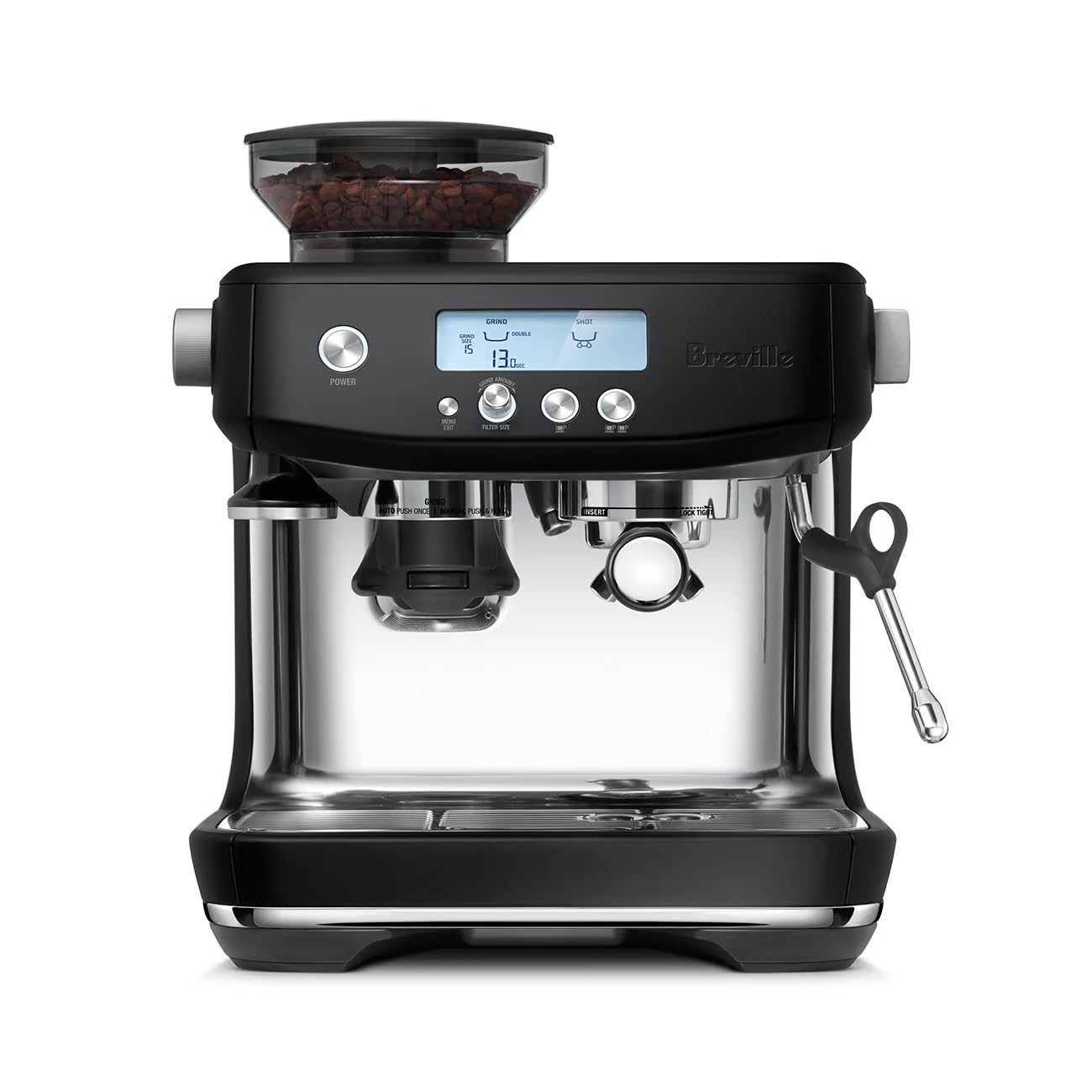 Sage - The Barista Pro, Bean to Cup Coffee Machine with Grinder and Milk Frother, Brushed Stainless Steel