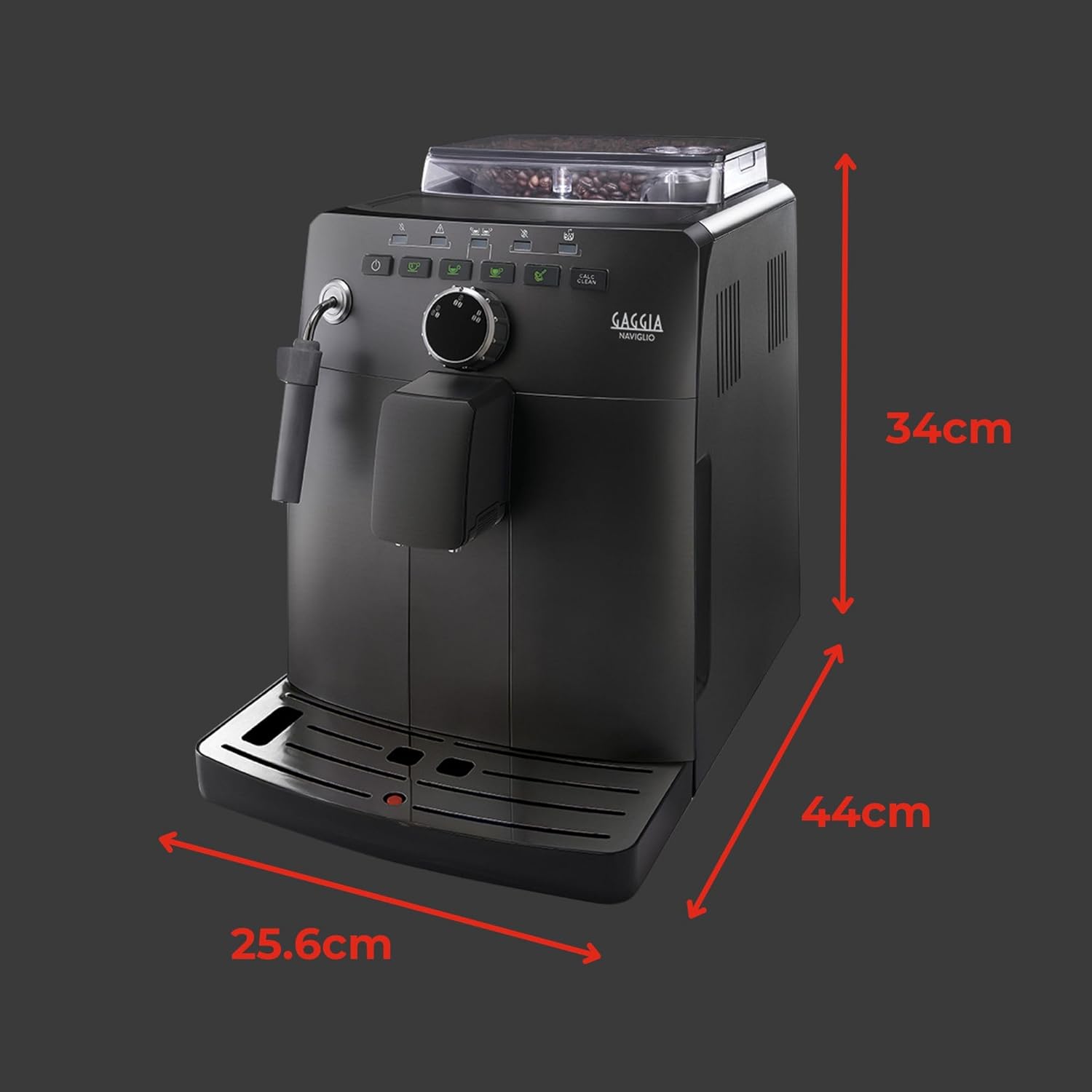 Gaggia Naviglio Automatic Bean to Cup Coffee Machine, Epresso and Cappuccino Maker, Black