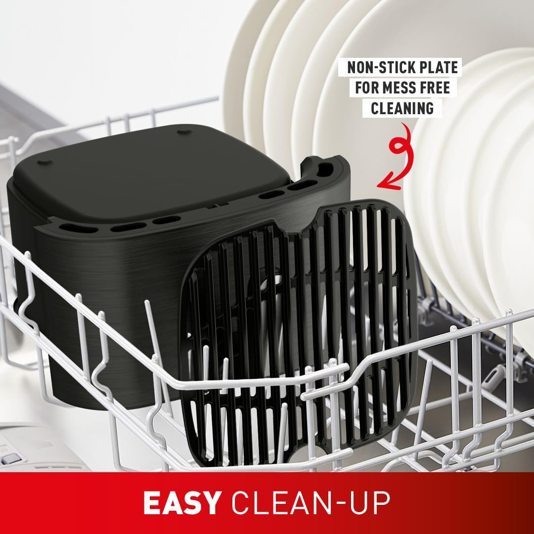 Tefal Easy Fry Mega Air Fryer, 7.5L Capacity (Serves Up to 8), 8 Preset Cooking Programs, Compact Design, Energy-Efficient, Dishwasher-Safe Basket, EY8558G0 - Grey