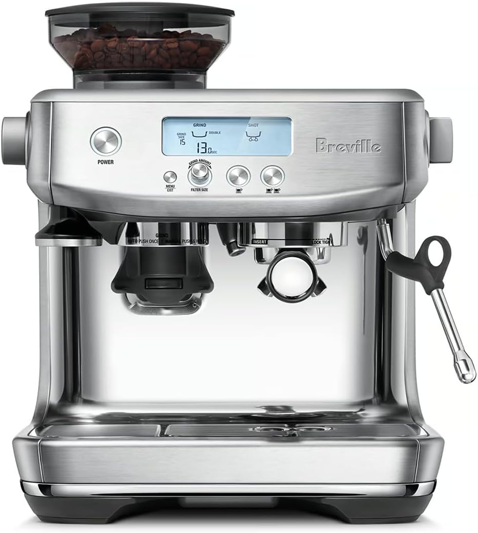 Sage - The Barista Pro, Bean to Cup Coffee Machine with Grinder and Milk Frother, Brushed Stainless Steel