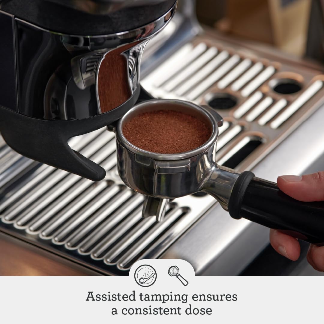 Sage - The Barista Express Impress - Bean to Cup Coffee Machine with Grinder and Milk Frother, 9 bar, PID Temperature Control, 1850 W, Cappucino, Espresso Maker,With Milk Jug, Brushed Stainless Steel