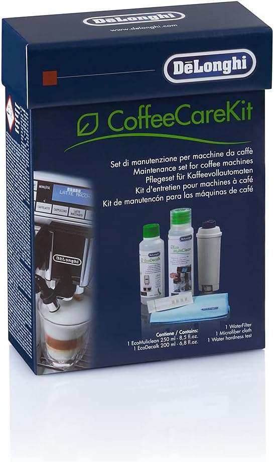 De'Longhi Dinamica, Fully Automatic Bean to Cup Coffee Machine, Cappuccino, Espresso Coffee Maker, ECAM 350.75.S, Silver & Coffee Care Kit
