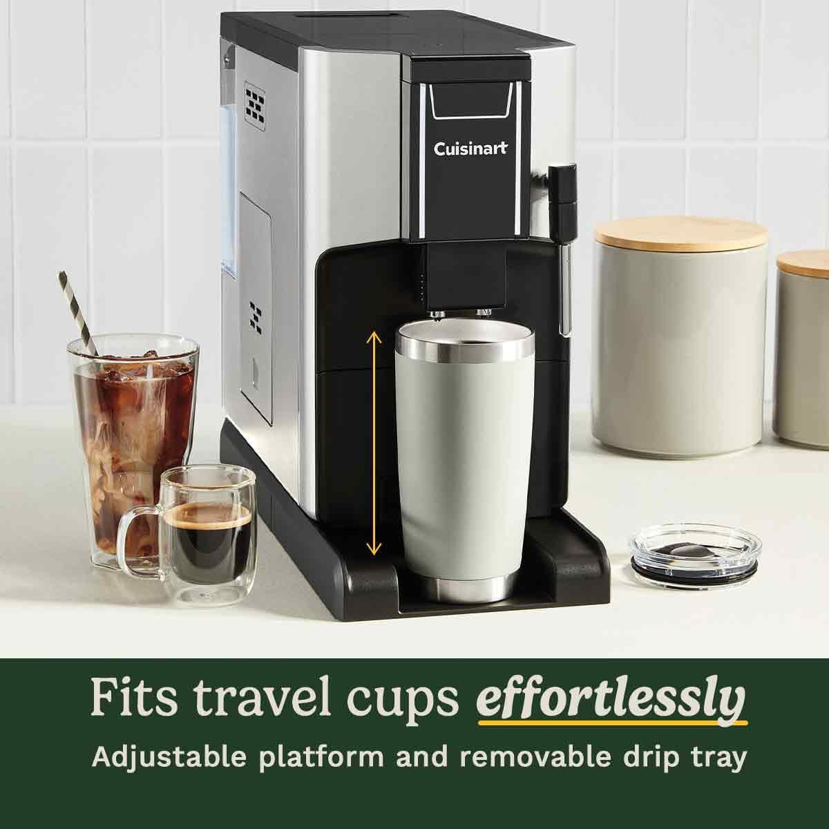 Cuisinart Fully Automatic Coffee Machine | 4 one touch coffee options | Espresso, Americano, Cold Brew | Integrated milk frother for Lattes and Cappuccino | Bean to cup