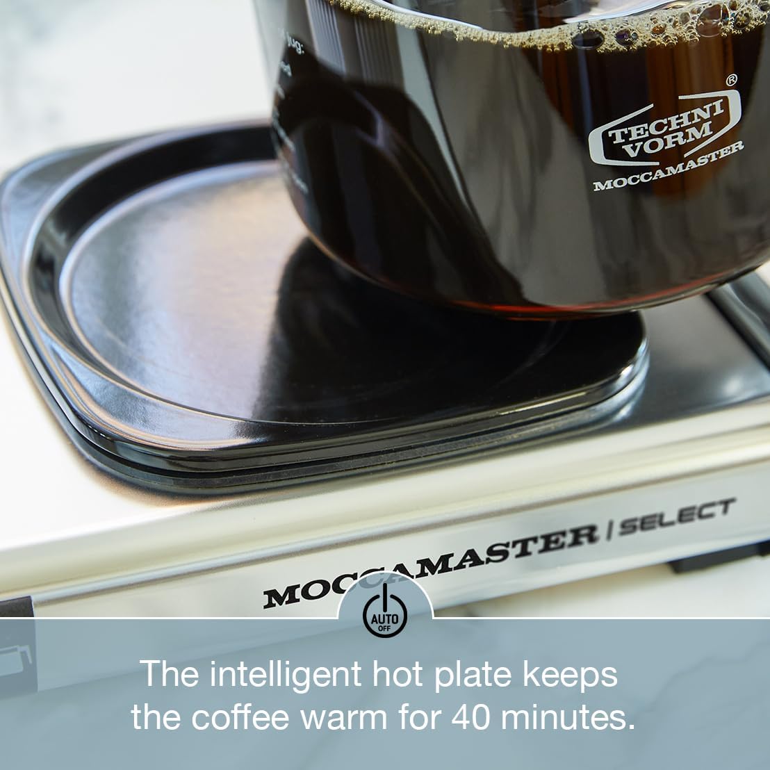 Moccamaster KBG Select, Coffee Machine, Filter Coffee Maker, Polished Silver, UK Plug, 1.25 Liters