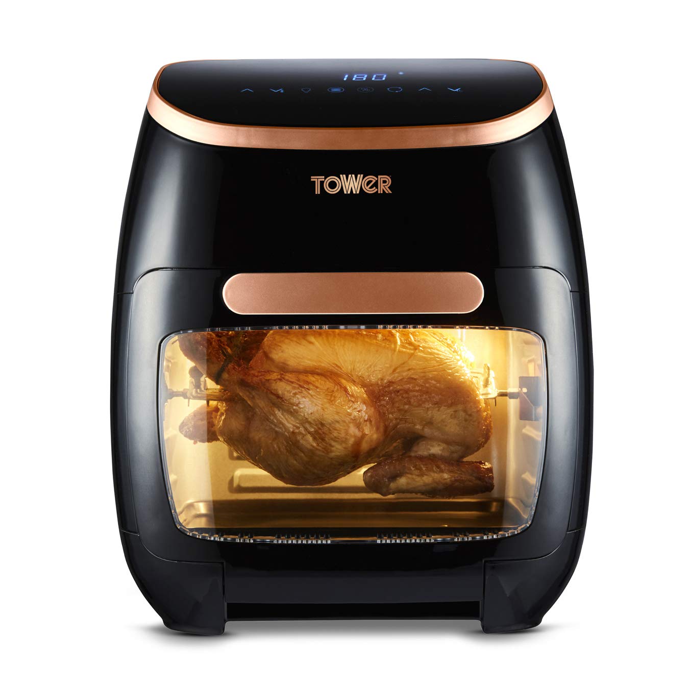 Tower T17076 Xpress Pro Combo 10-in-1 Digital Air Fryer Oven with Rapid Air Circulation, 60-Minute Timer, 11L, 2000W, Black