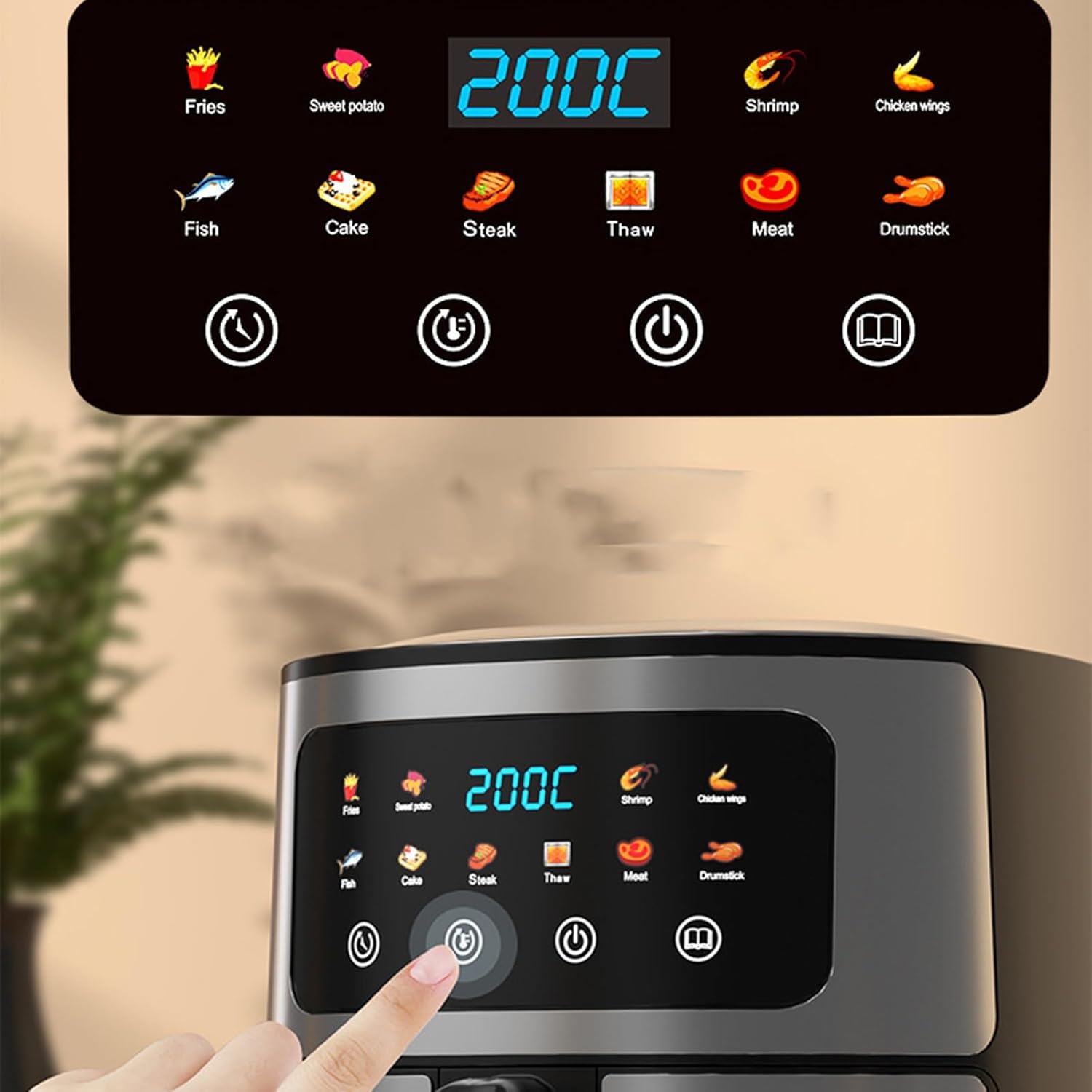 Air fryer 8L, household multi-function oven, 1400W high power