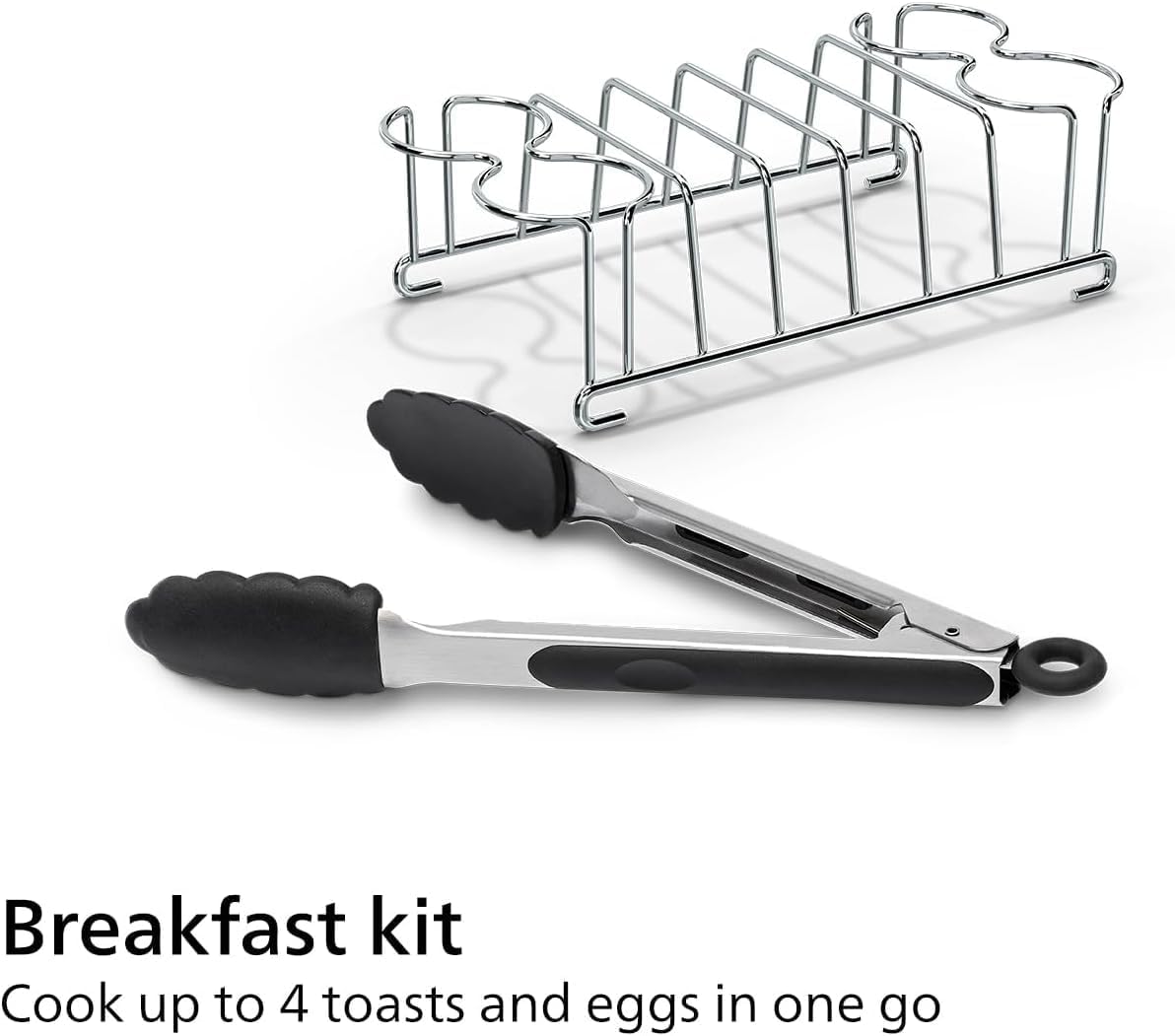 Philips Dual Basket Airfryer 3000 Series, 9L, 2 Drawer Air Fryer, with Breakfast Kit, Rapid Air Technology, Versatile Large Air Fryer for Family, 99% Less fat and Energy Saving, HomeID App (NA350/03)