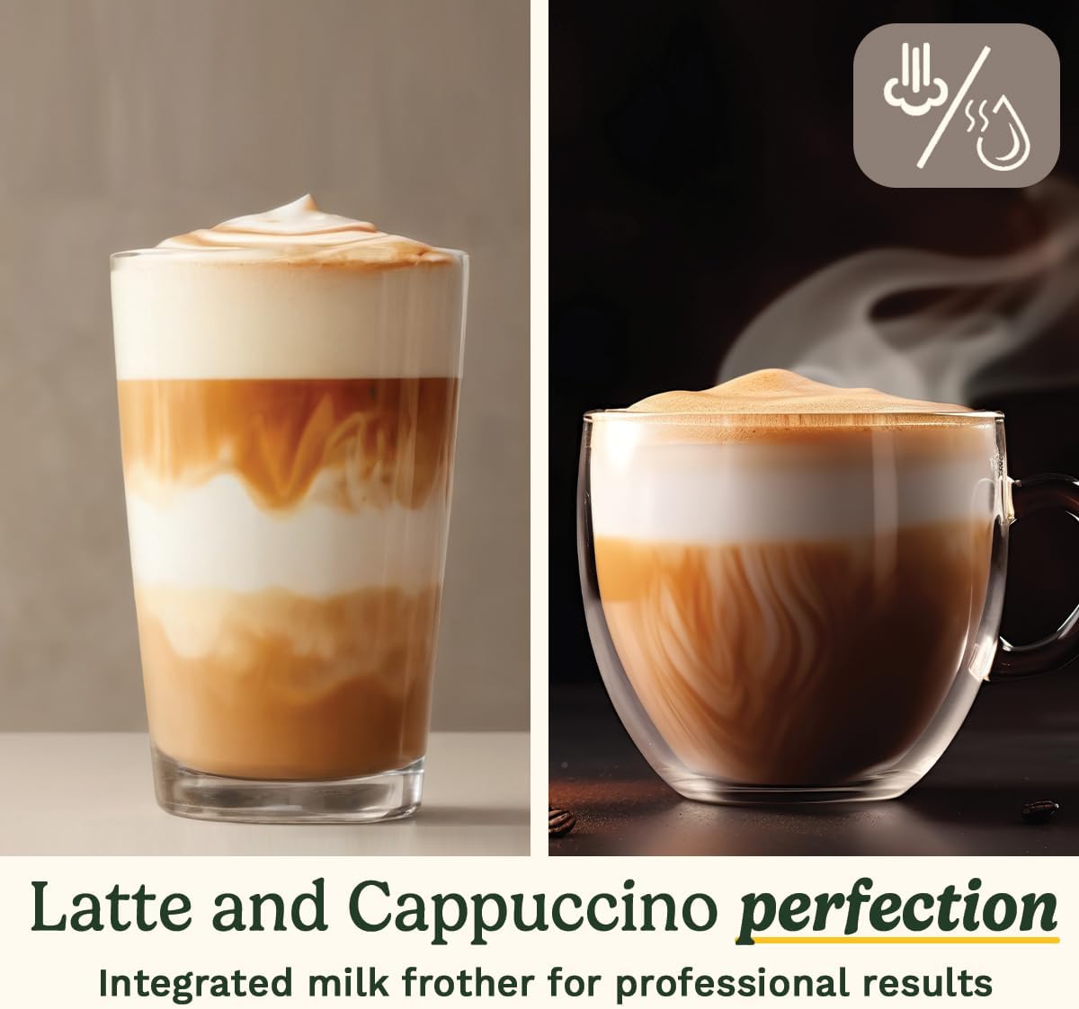 Cuisinart Fully Automatic Coffee Machine | 4 one touch coffee options | Espresso, Americano, Cold Brew | Integrated milk frother for Lattes and Cappuccino | Bean to cup
