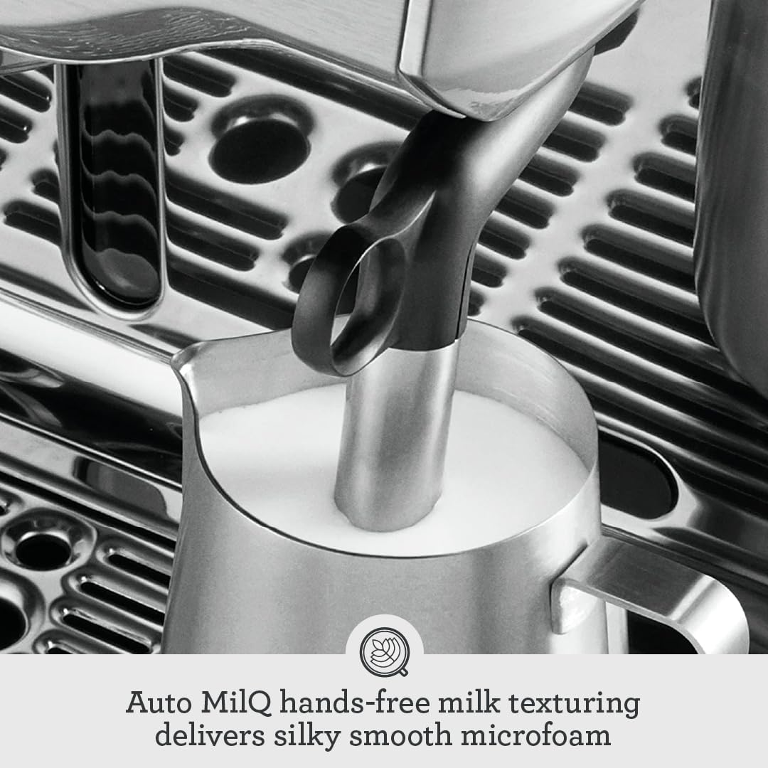 Sage - The Oracle Touch - Bean to Cup Coffee Machine with Grinder & Milk Frother - Fully Automatic Espresso Machine, Touch Screen, 5 Pre-sets - 2.5L Water Tank, 2400 W, Brushed Stainless Steel