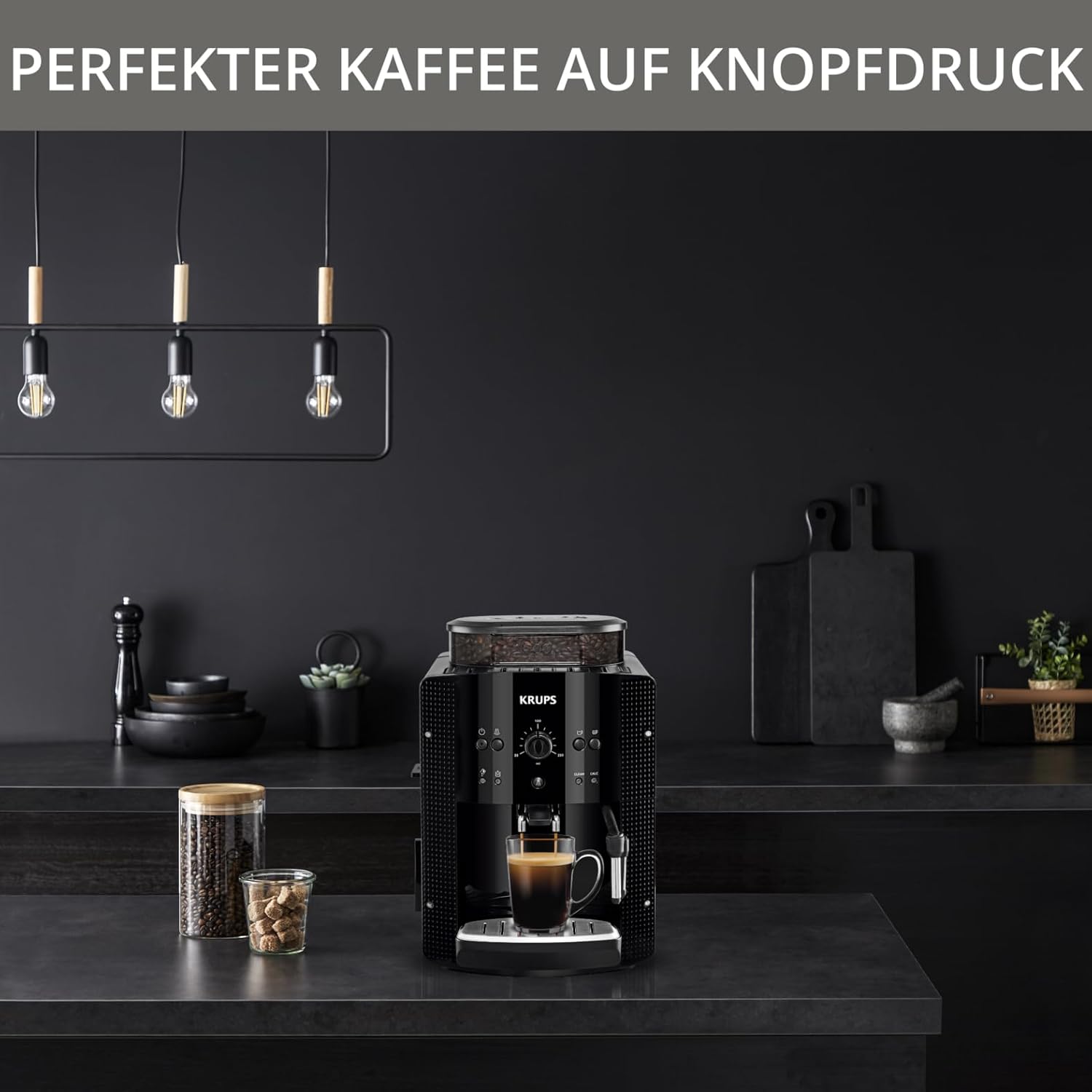 Krups Automatic Coffee Machine 1.8 litre 15 bar, CappuccinoPlus nozzle black