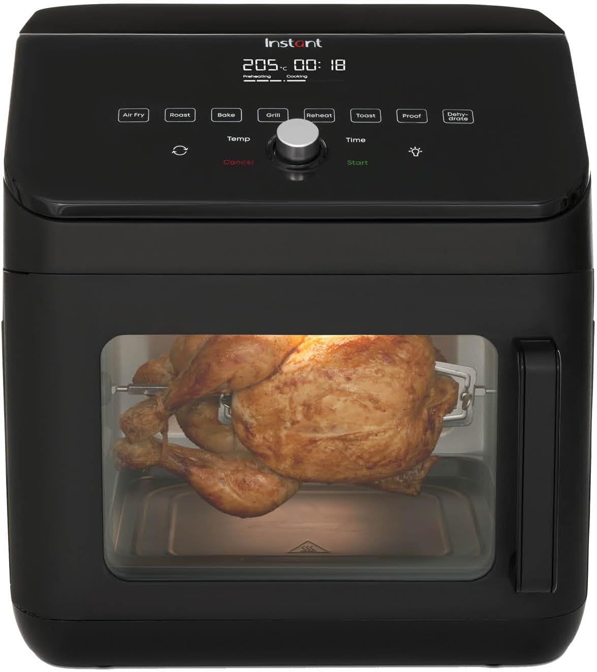 Instant Digital Large Air Fryer Oven with XXL Capacity and Easy to Use 9 Smart Programmes - Air Fry, Roast, Rotisserie, Grill, Bake, Toast, Reheat, Dehydrate & Proof, Black, 13L - 1700W