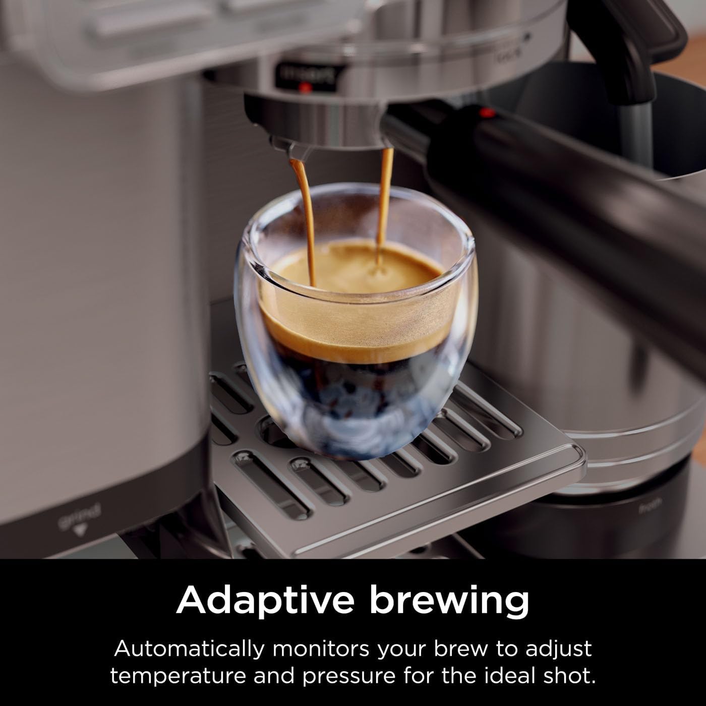 Ninja Luxe Pro 3-in-1 Coffee Machine, Latte, Cappuccino, Cold Brew & Espresso Maker With Built in Bean Grinder & Milk Frother, Easy to Use, 5 Automated Froth Presets, Silver, ES701UK