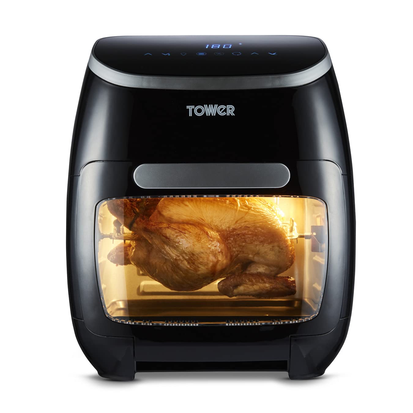 Tower T17076 Xpress Pro Combo 10-in-1 Digital Air Fryer Oven with Rapid Air Circulation, 60-Minute Timer, 11L, 2000W, Black