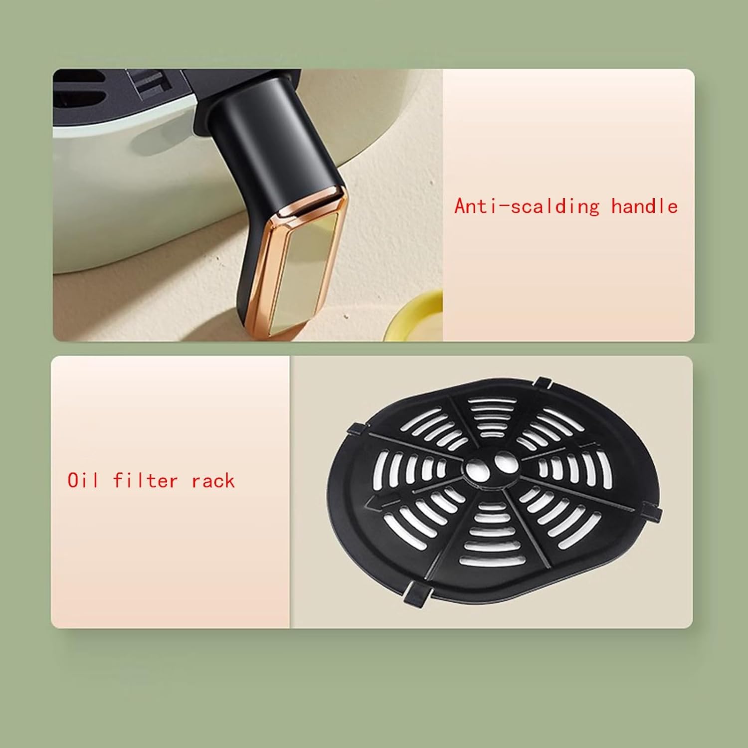 Household air fryer, multi-function oven, knob operating temperature/time, 1300W