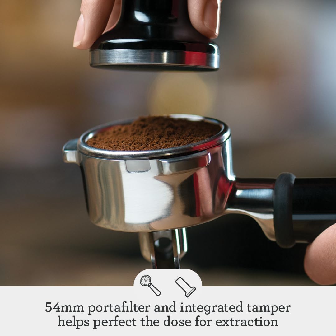 Sage - The Barista Touch - Bean to Cup Coffee Machine with Grinder, Milk Frother and With Cold Brew Fuction, Latte, Cappucino, Espresso Maker, 5 Presets, 2L, 1680 W, With Cleaning Kit, Black Truffle