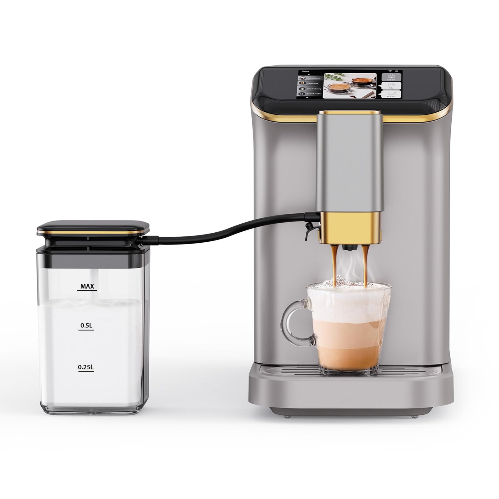 3300 Series Fully Automatic Espresso Machine with Touchscreen, Self-Cleaning Milk Frother & 6 One-Touch Recipes, Coffee Machine for Home/Office Use