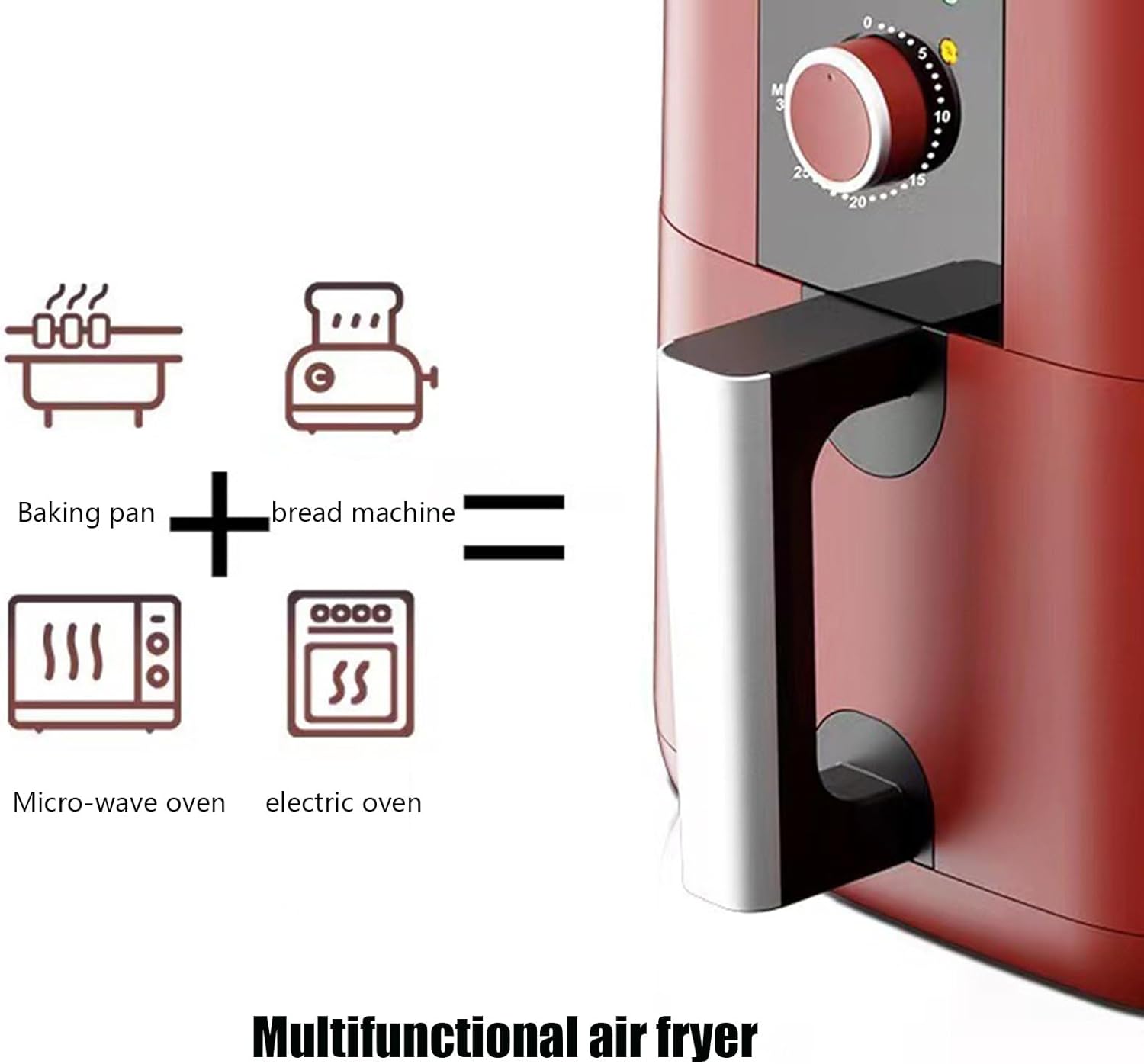 Air fryer 5 liters, household multi-functional smoke-free fries electromechanical fryer, large capacity,