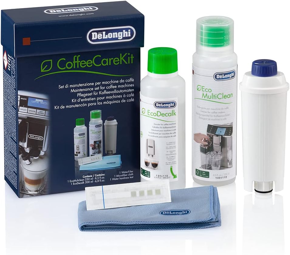 De'Longhi Dinamica, Fully Automatic Bean to Cup Coffee Machine, Cappuccino, Espresso Coffee Maker, ECAM 350.75.S, Silver & Coffee Care Kit