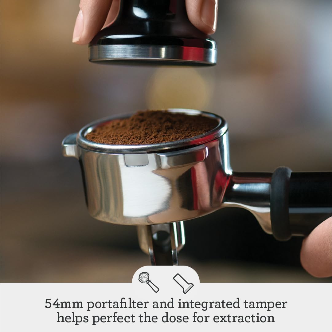 Sage - The Duo-Temp Pro - Bean to Cup Coffee Machine with Milk Frother - Precise Espresso-Extraction 1600 W - Easy to Use Manual Espresso Machine - Portafilter and Milk Jug - Brushed Stainless Steel