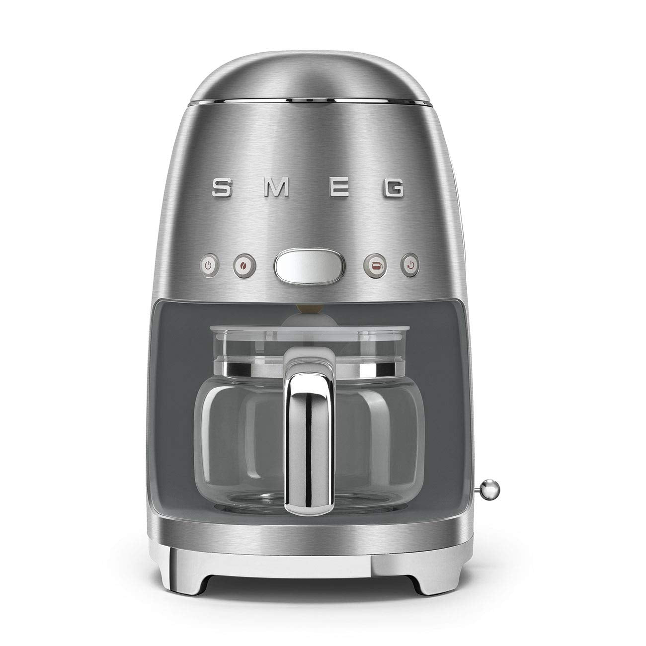 Smeg 50's Retro Style Aesthetic Drip Coffee Machine with 10 Cup Glass Carafe, Auto Start Feature, Keep Warm Plate, and Two Coffee Strength Settings (Pastel Blue)