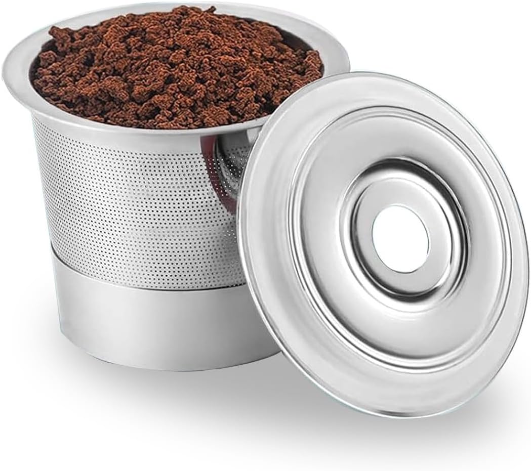 2 Pack Reusable Coffee Pods for Keurig, Universal Stainless Steel Refillable Reusable K Cup Coffee Filters Compatible with Keurig 1.0 Coffee Machines, Eco-Friendly, BPA-Free