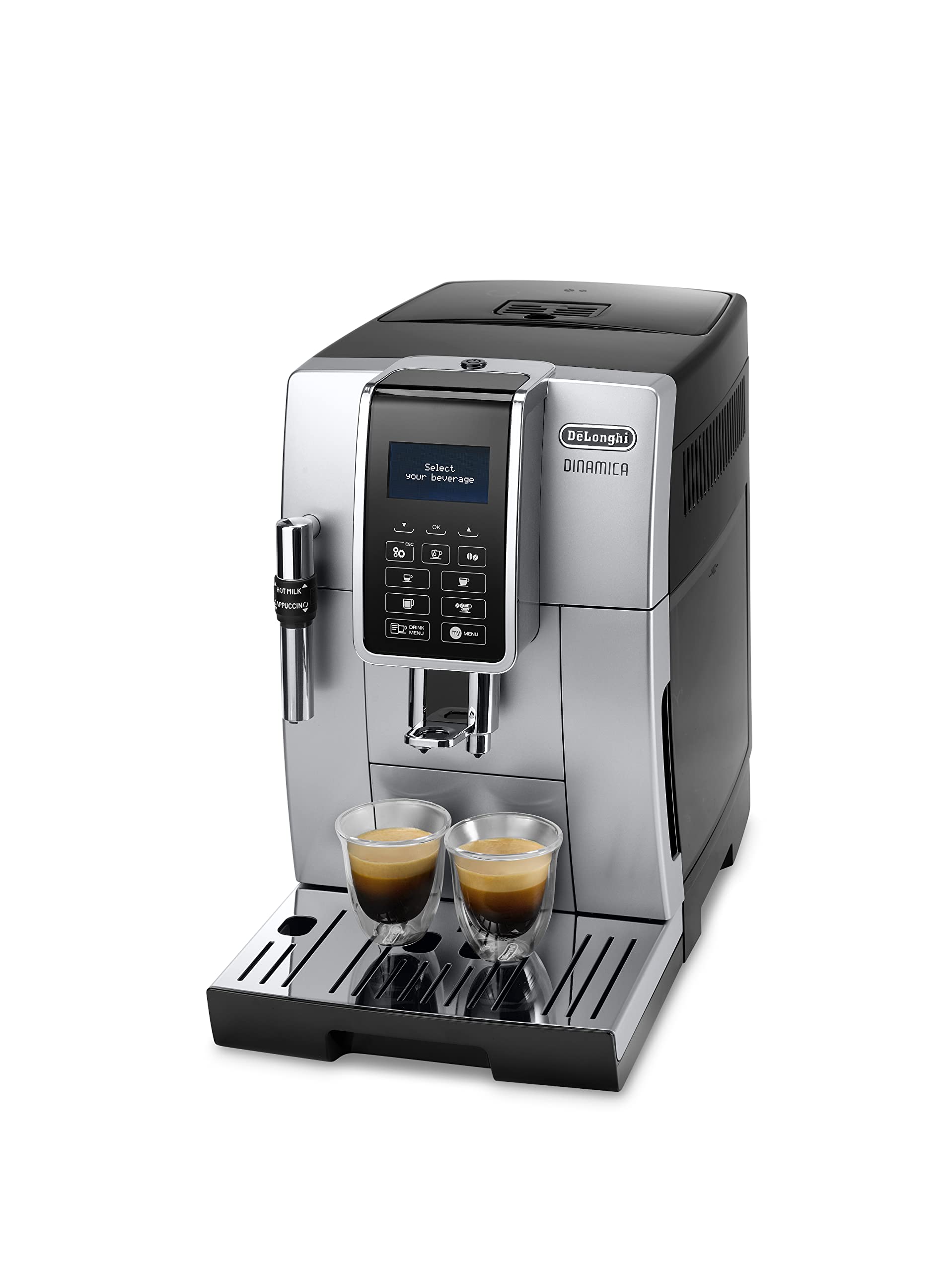 De'Longhi Dinamica ECAM 350.15.B Fully Automatic Coffee Machine, Stainless Steel, 1450 W, 1.8 liters, Black