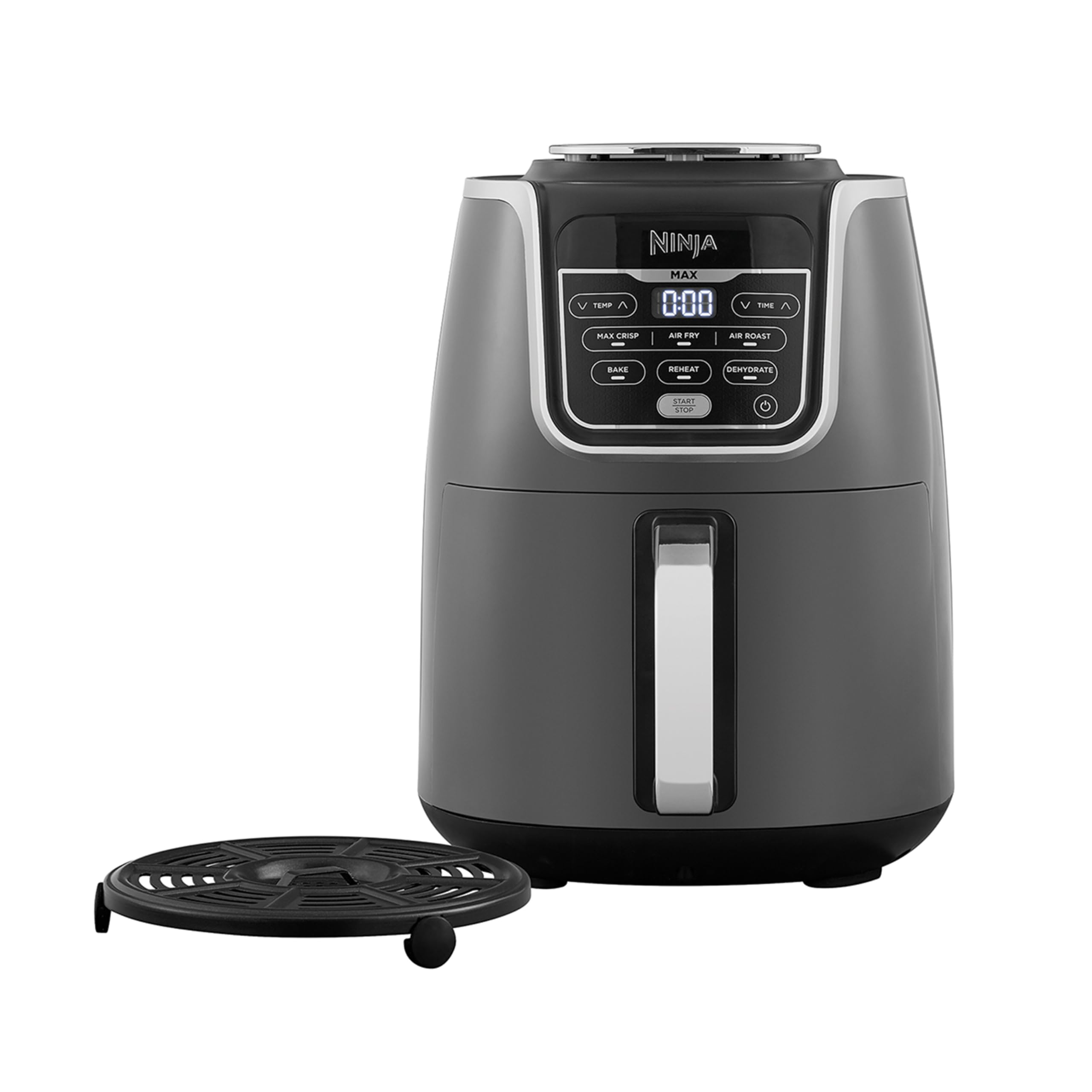 Ninja Air Fryer MAX PRO, 6.2L, Uses No Oil, Large Square Single Drawer, Roast, Bake, Air Fry, Family Size, Non-Stick, Dishwasher Safe Basket & Crisper Plate, Silicone Tongs, Black & Copper, AF180UKCP