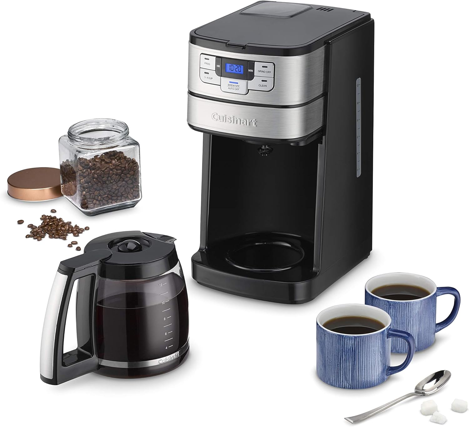Cuisinart DGB-400 Automatic Grind & Brew 12-Cup Coffeemaker, Black/Silver