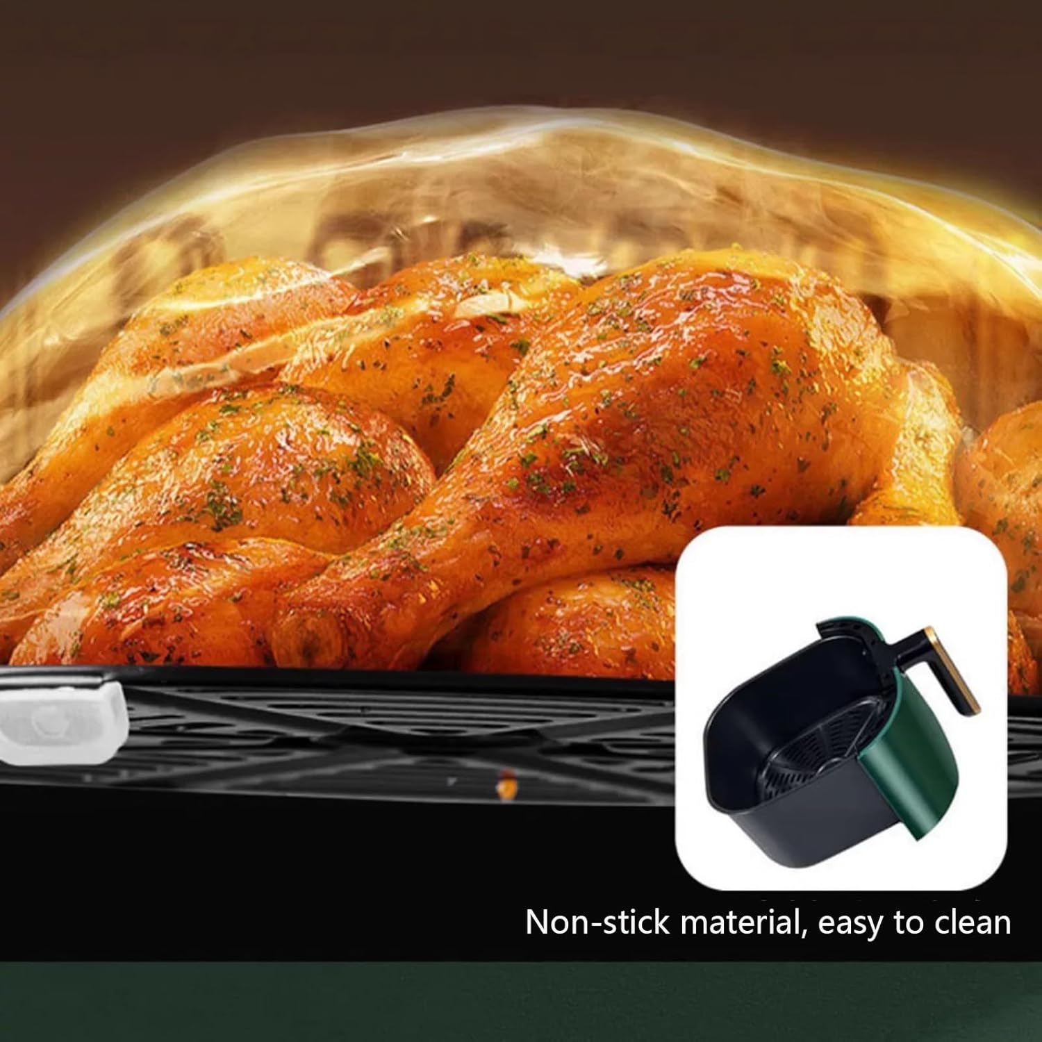 Air fryer household 12L large capacity visual multifunction oven, touch screen, removable basket, maximum temperature 200 ° C