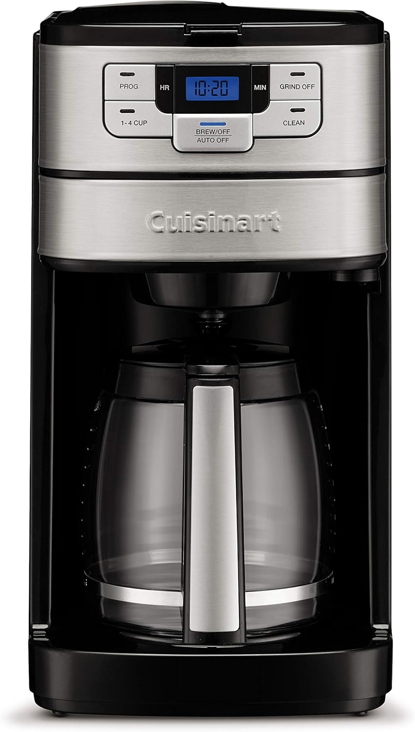 Cuisinart DGB-400 Automatic Grind & Brew 12-Cup Coffeemaker, Black/Silver