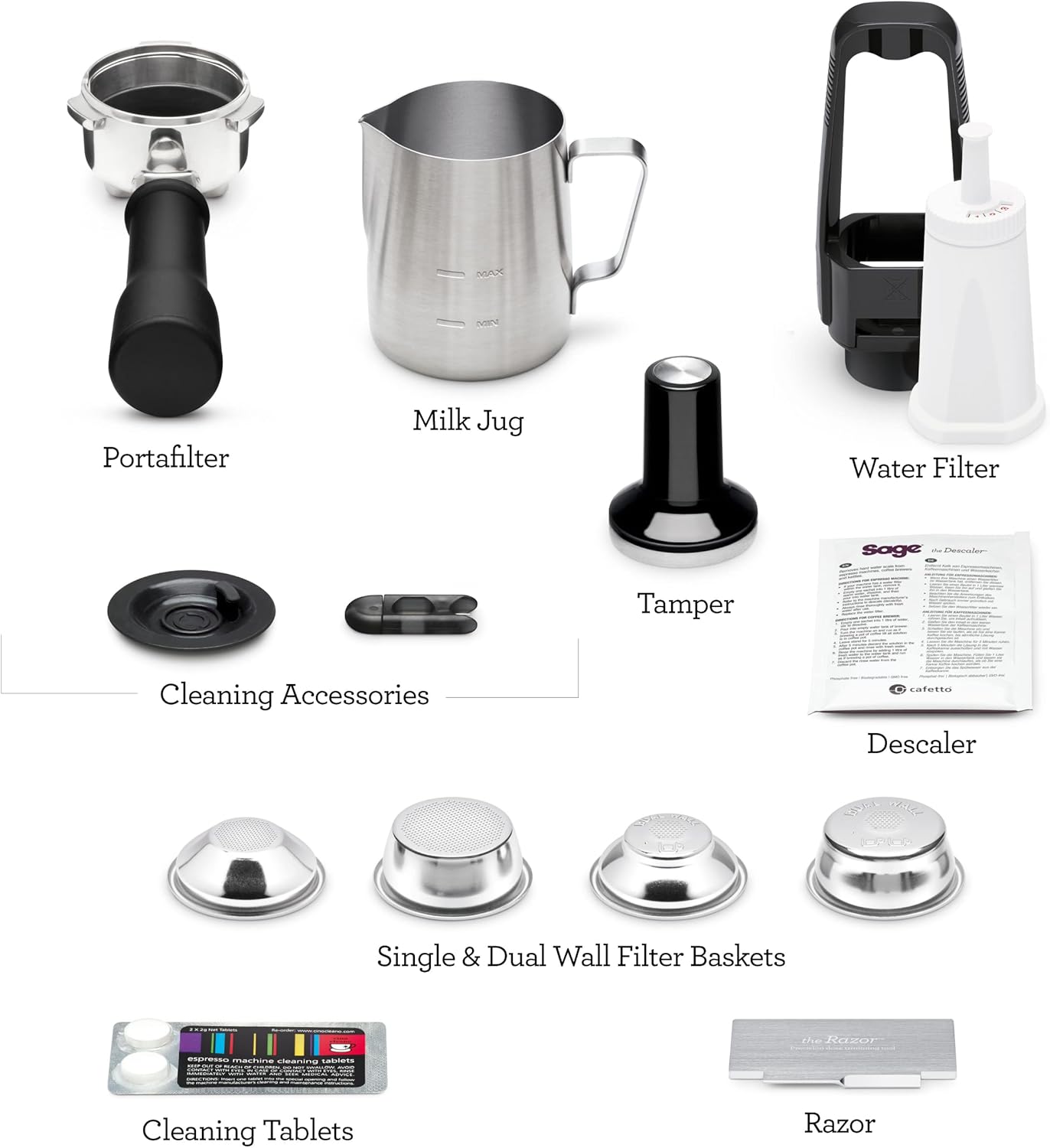 Sage - The Bambino Plus - Compact Coffee Machine with Automatic Milk Frother, Brushed Stainless Steel