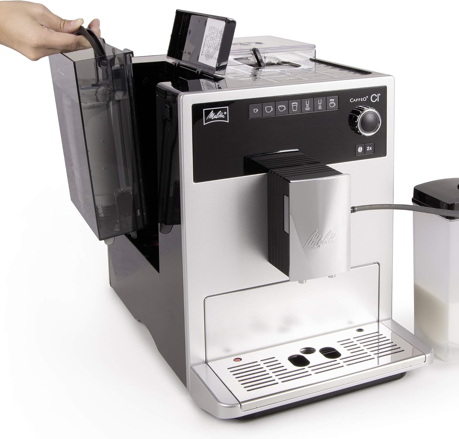 Melitta E970-101 Caffeo CI One-Touch Fully Automatic Coffee Maker with My Coffee Memory and Milk system - Silver