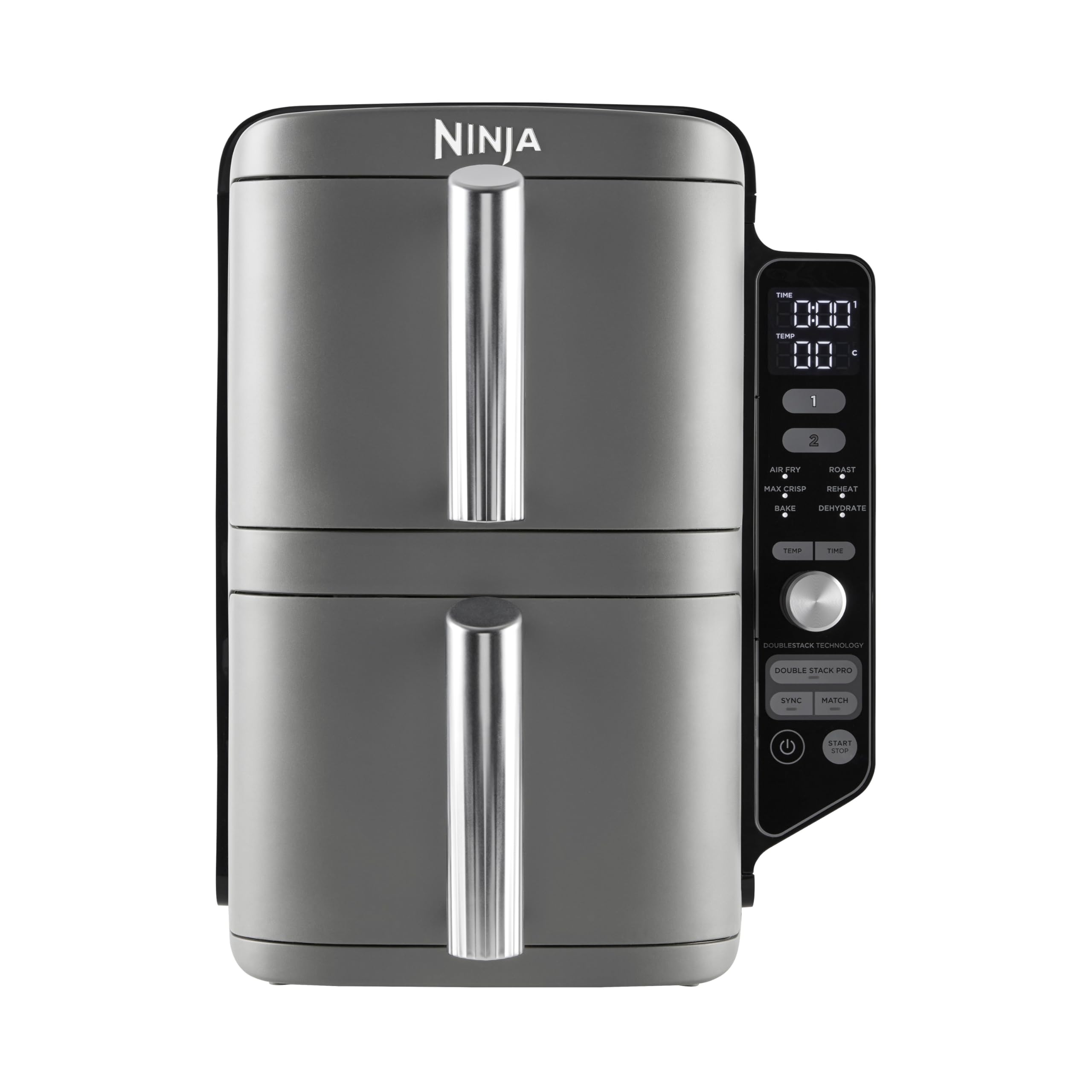 Ninja Foodi FlexDrawer Air Fryer, Dual Zone with Removable Divider, Large 10.4L Drawer, 7-in-1, Air-Fryer Uses No Oil, Air Fry, Roast, Bake, Max Crisp, Non-Stick Dishwasher Safe Parts, Black AF500UK