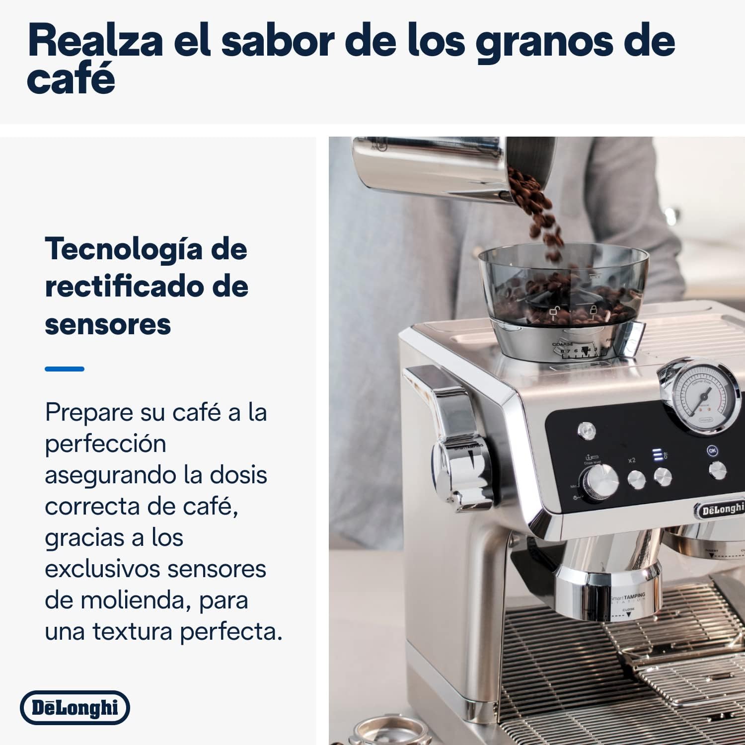 De'Longhi La Specialista Opera EC9555.M, Espresso Coffee Machine with Integrated Coffee Grinder, Cold Brew Function, Milk Frothing Wand, Includes Welcome Set Accessories, 1550W, Metal
