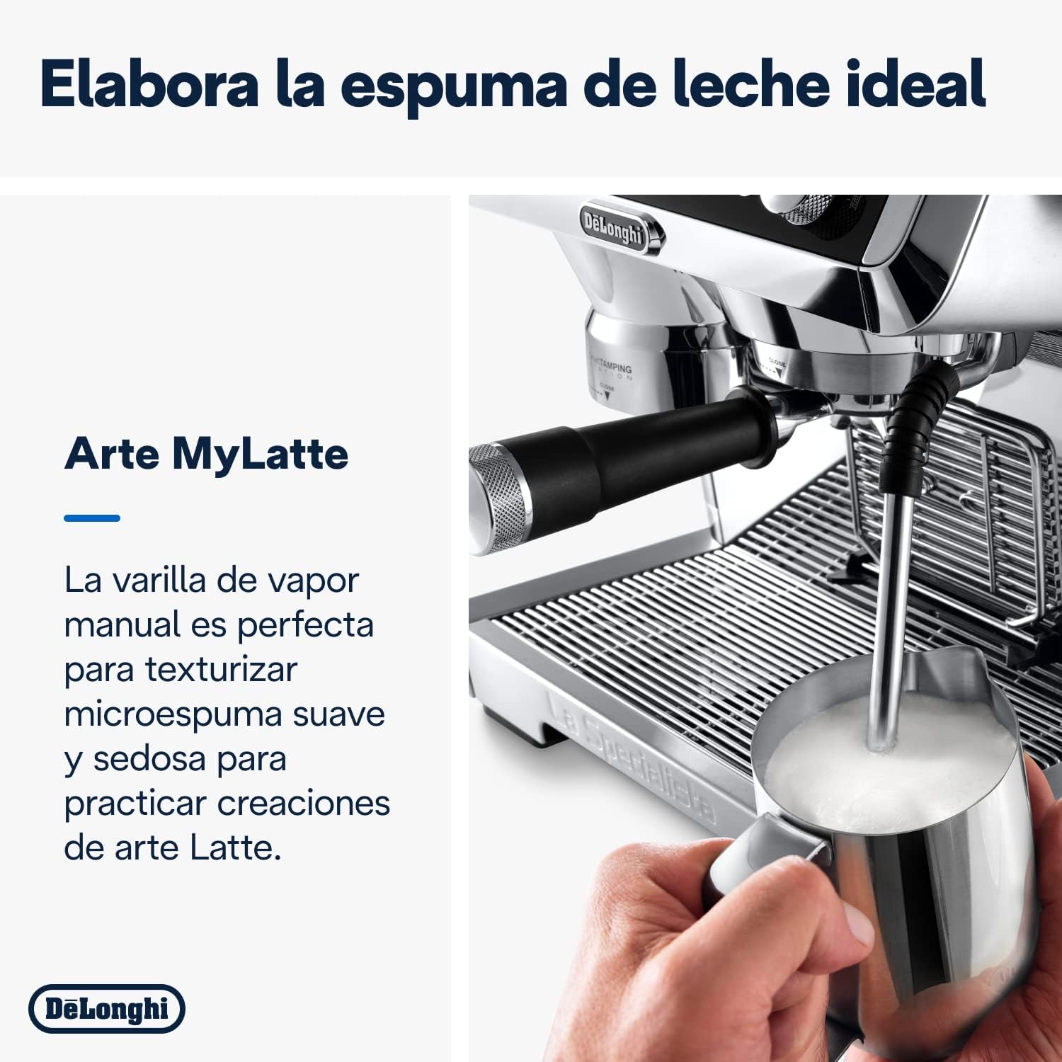 De'Longhi La Specialista Opera EC9555.M, Espresso Coffee Machine with Integrated Coffee Grinder, Cold Brew Function, Milk Frothing Wand, Includes Welcome Set Accessories, 1550W, Metal