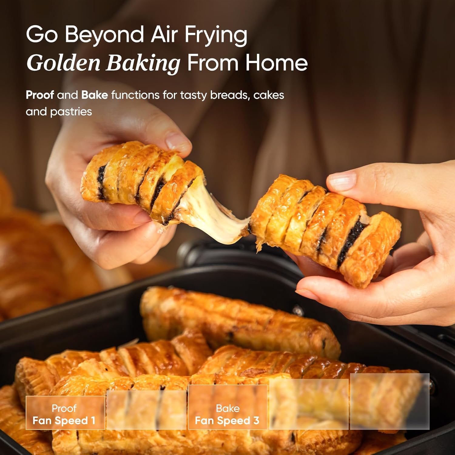COSORI Air Fryer TurboBlaze, 6L Compact Design, 9 Functions with 5 Auto Fan Speeds Airflow System, Fast and Energy Saving, 30โ to 230โ, Quiet, 110+ Recipes, Oil Free, Non-stick, Dishwasher Safe
