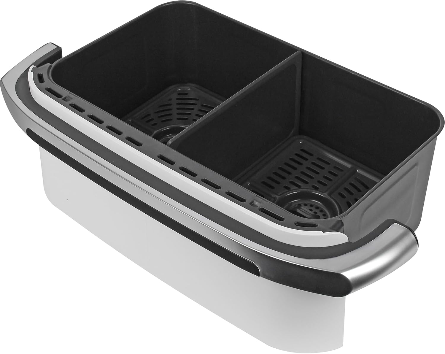 Ninja AF500EUWH FlexDrawer, Dual Zone with Removable Divider, Large 10.4L Drawer, 7-in-1, Air-Fryer uses no Oil, Air Fry, Roast, Bake, Max Crisp - white