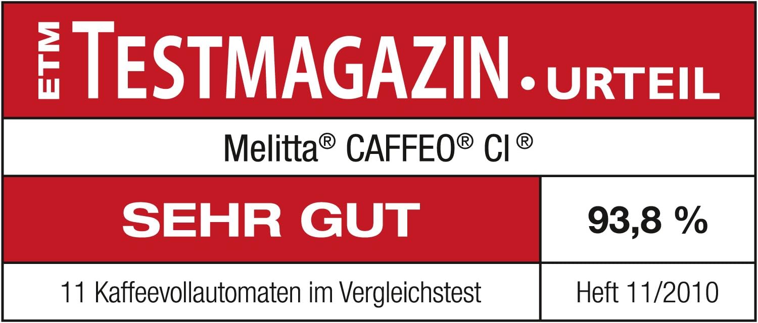 Melitta E970-101 Caffeo CI One-Touch Fully Automatic Coffee Maker with My Coffee Memory and Milk system - Silver