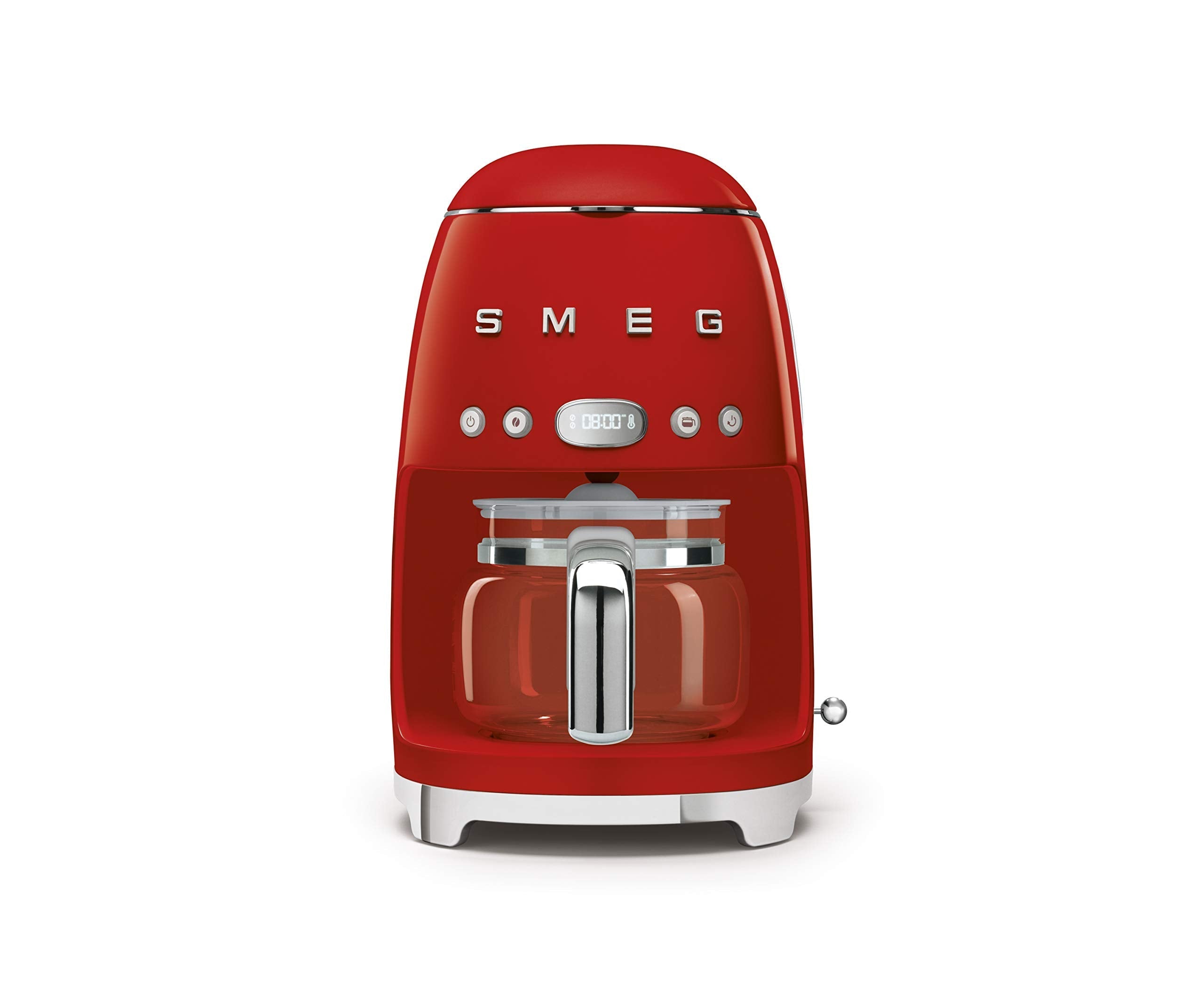 Smeg 50's Retro Style Aesthetic Drip Coffee Machine with 10 Cup Glass Carafe, Auto Start Feature, Keep Warm Plate, and Two Coffee Strength Settings (Pastel Blue)