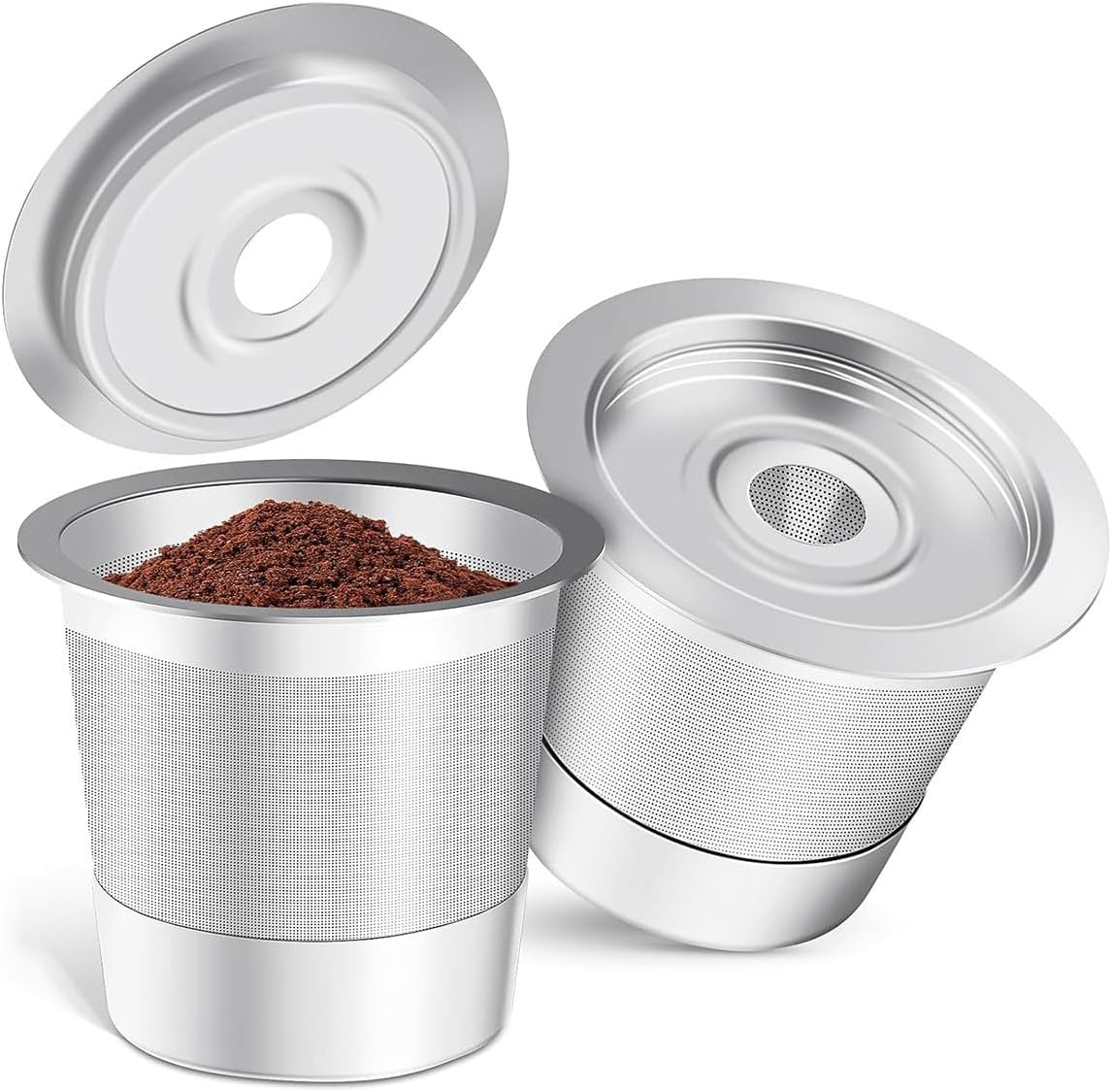 2 Pack Reusable Coffee Pods for Keurig, Universal Stainless Steel Refillable Reusable K Cup Coffee Filters Compatible with Keurig 1.0 Coffee Machines, Eco-Friendly, BPA-Free
